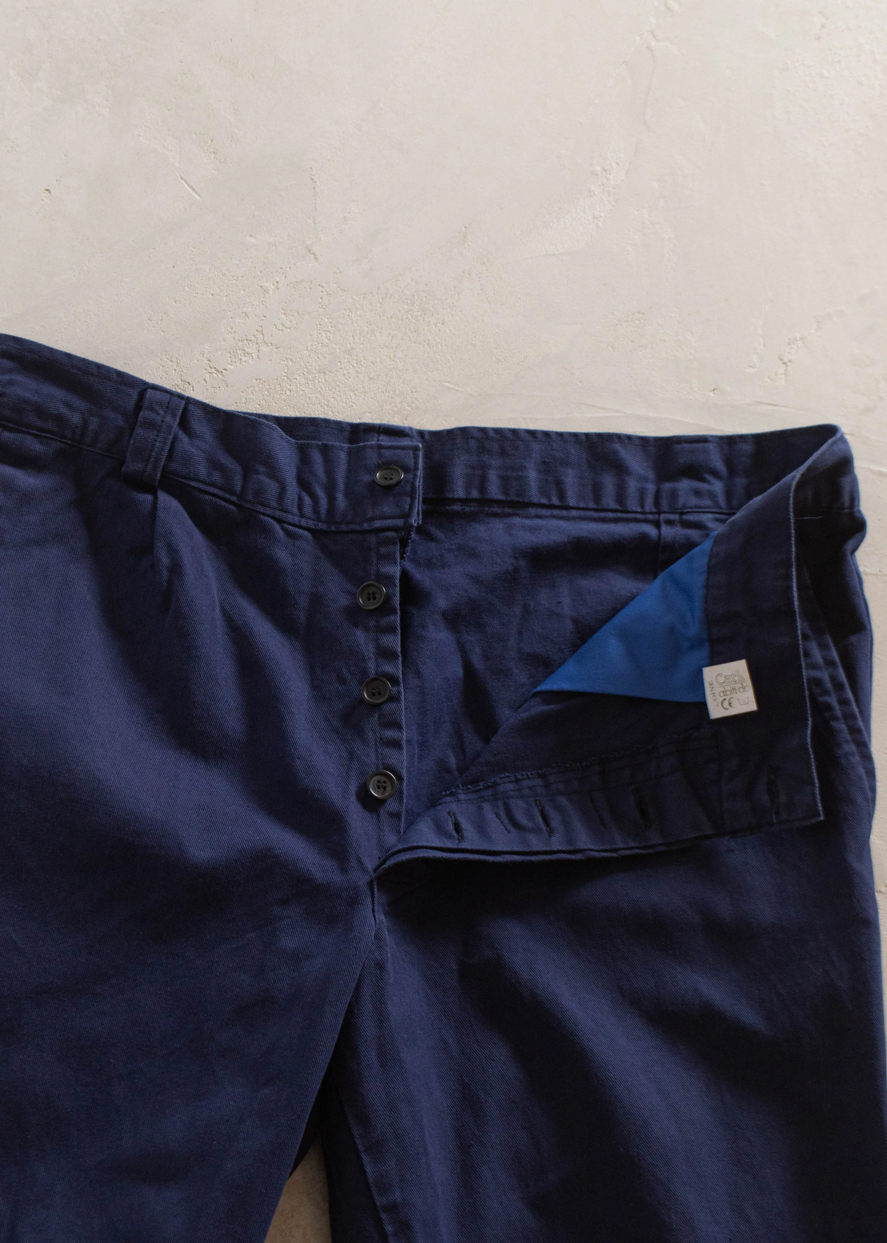 1980s Carlo Fain European Workwear Chore Pants Size Women's 34 Men's 36