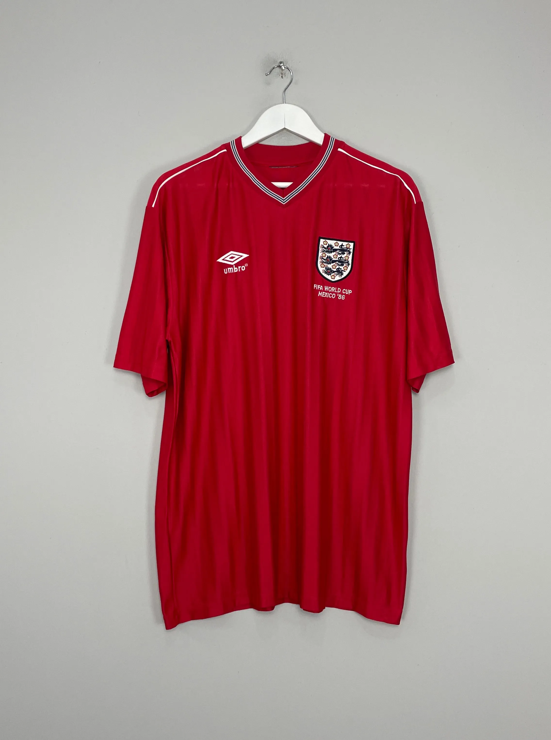 1986 ENGLAND #7 RE-ISSUE AWAY SHIRT (XL) UMBRO