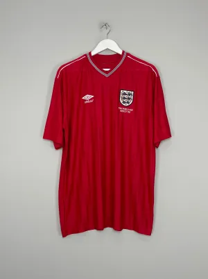 1986 ENGLAND #7 RE-ISSUE AWAY SHIRT (XL) UMBRO