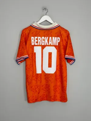 1994 NETHERLANDS BERGKAMP #10 HOME SHIRT (L) LOTTO