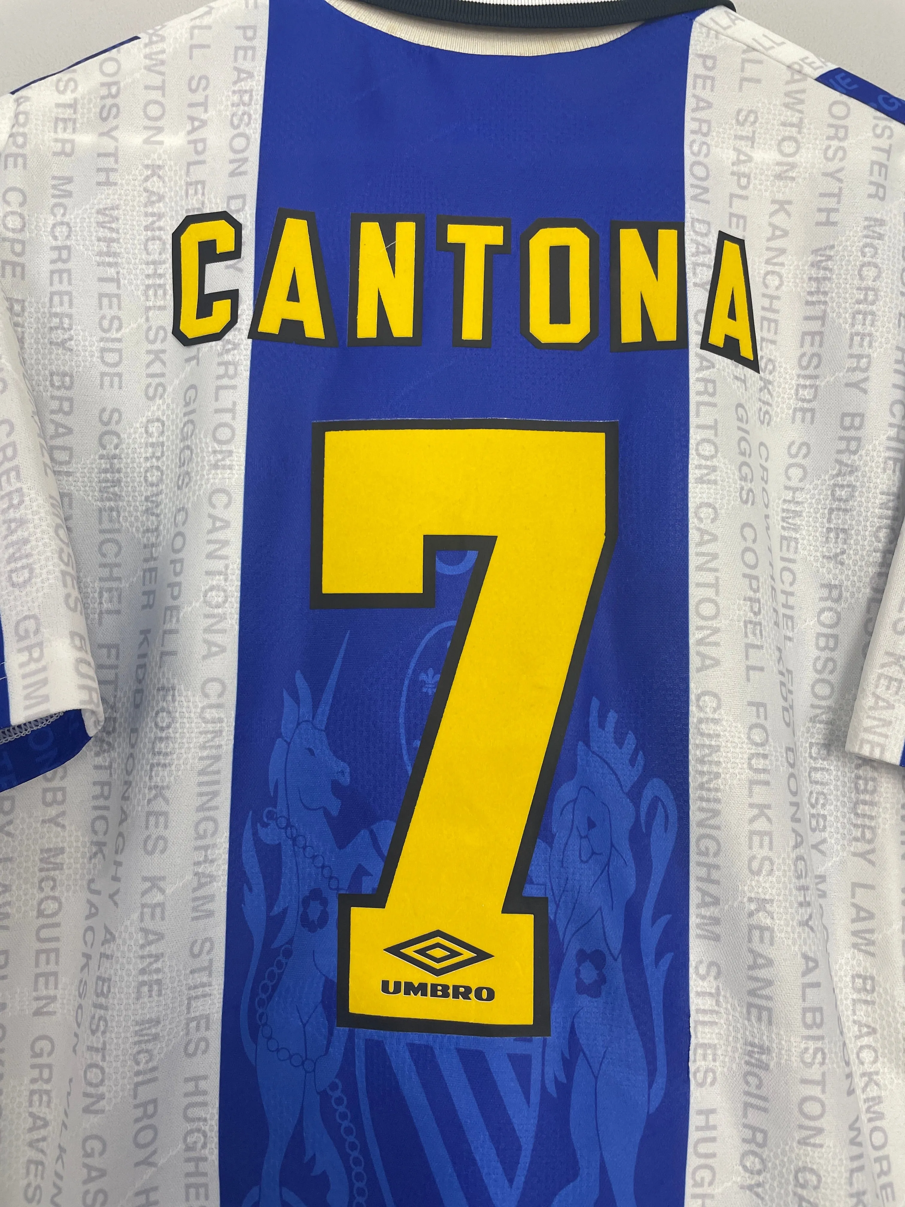 1994/96 MANCHESTER UNITED CANTONA #7 THIRD SHIRT (L) UMBRO