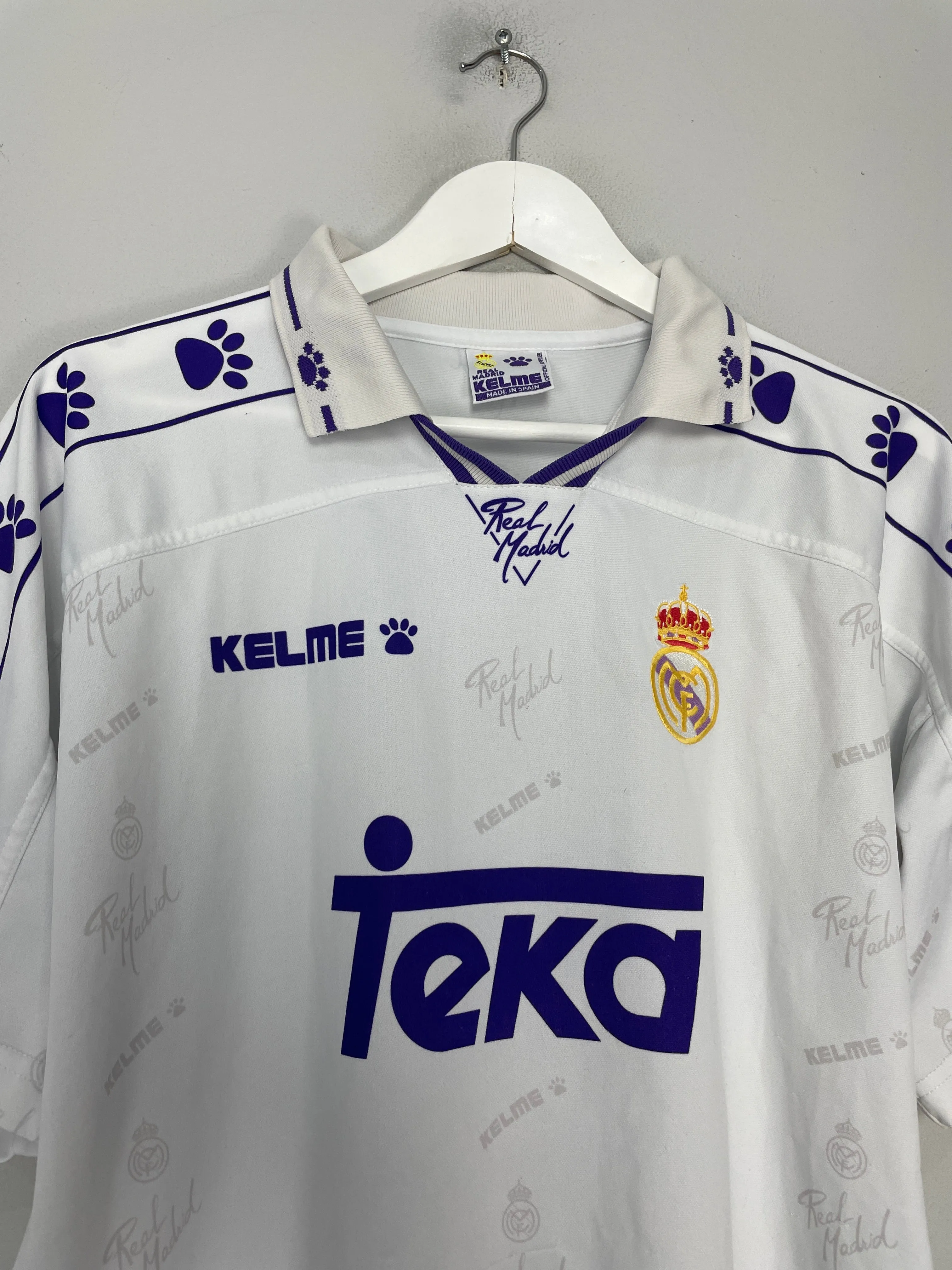 1994/96 REAL MADRID #8 HOME SHIRT (M) KELME