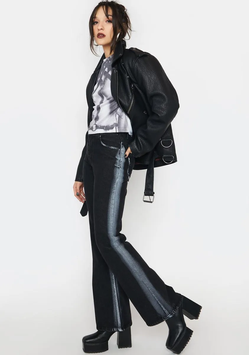 2 Side Painted Denim Pants