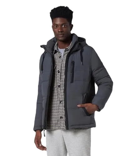 Andrew Marc Men's Mid Length Down Jacket, Ink (Godwin)
