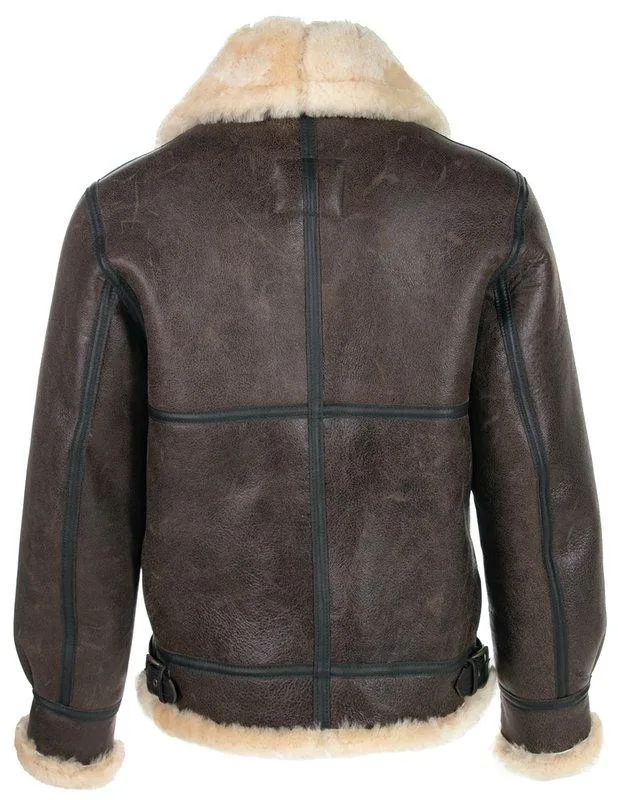 B-3 Sheepskin Leather Bomber Jacket