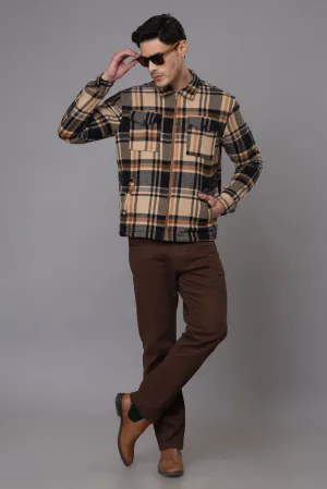 Brown oxford checks Shacket