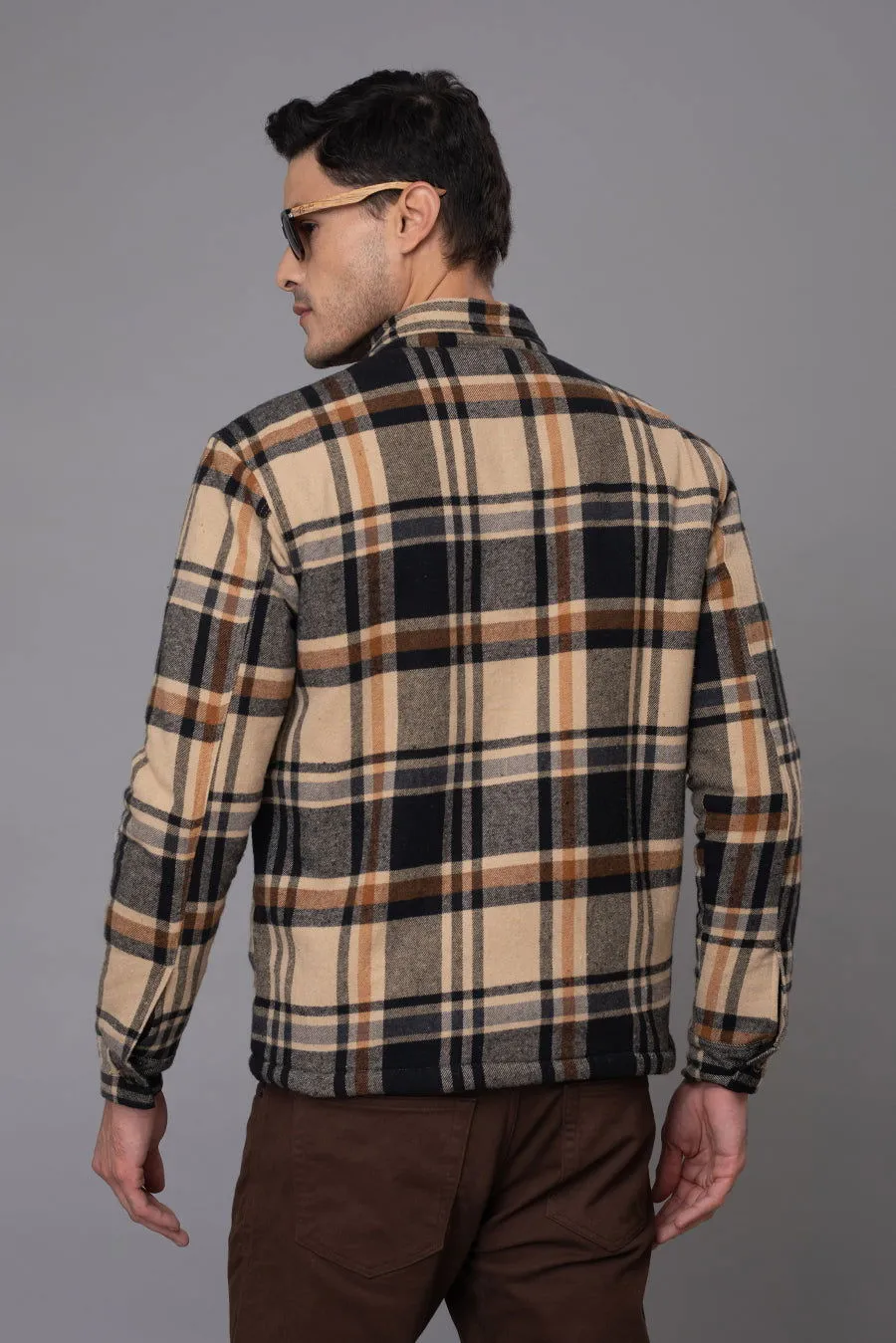 Brown oxford checks Shacket