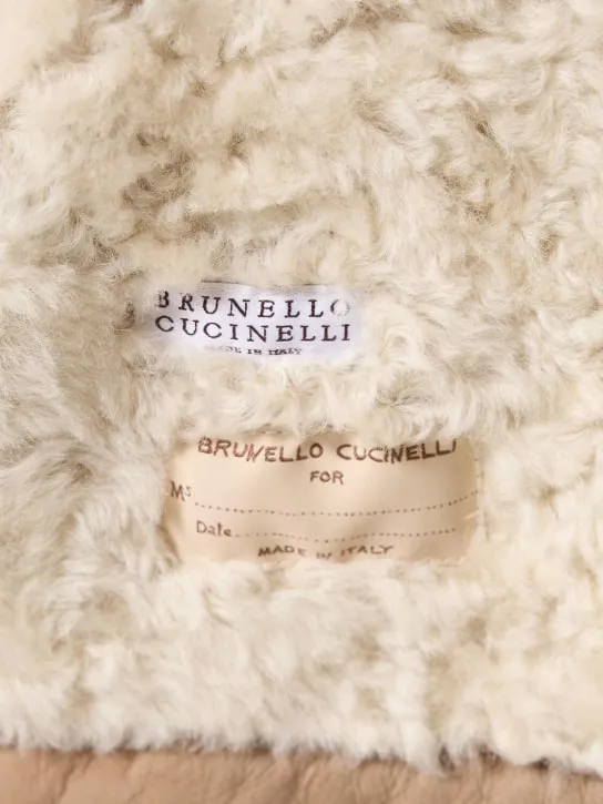 Brunello Cucinelli   Shearling leather jacket w/ zip 