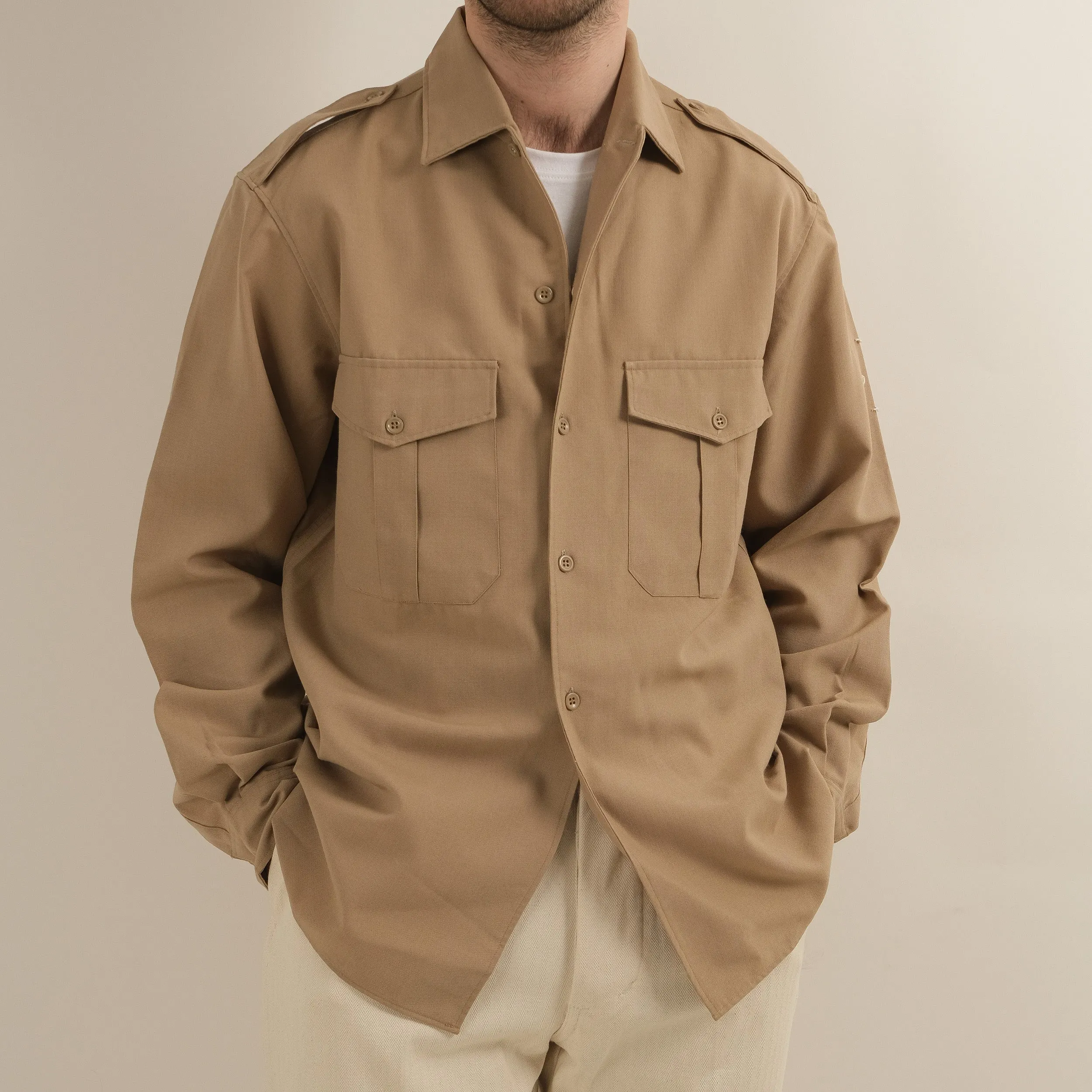 CAMP COLLAR SAFARI SHIRT