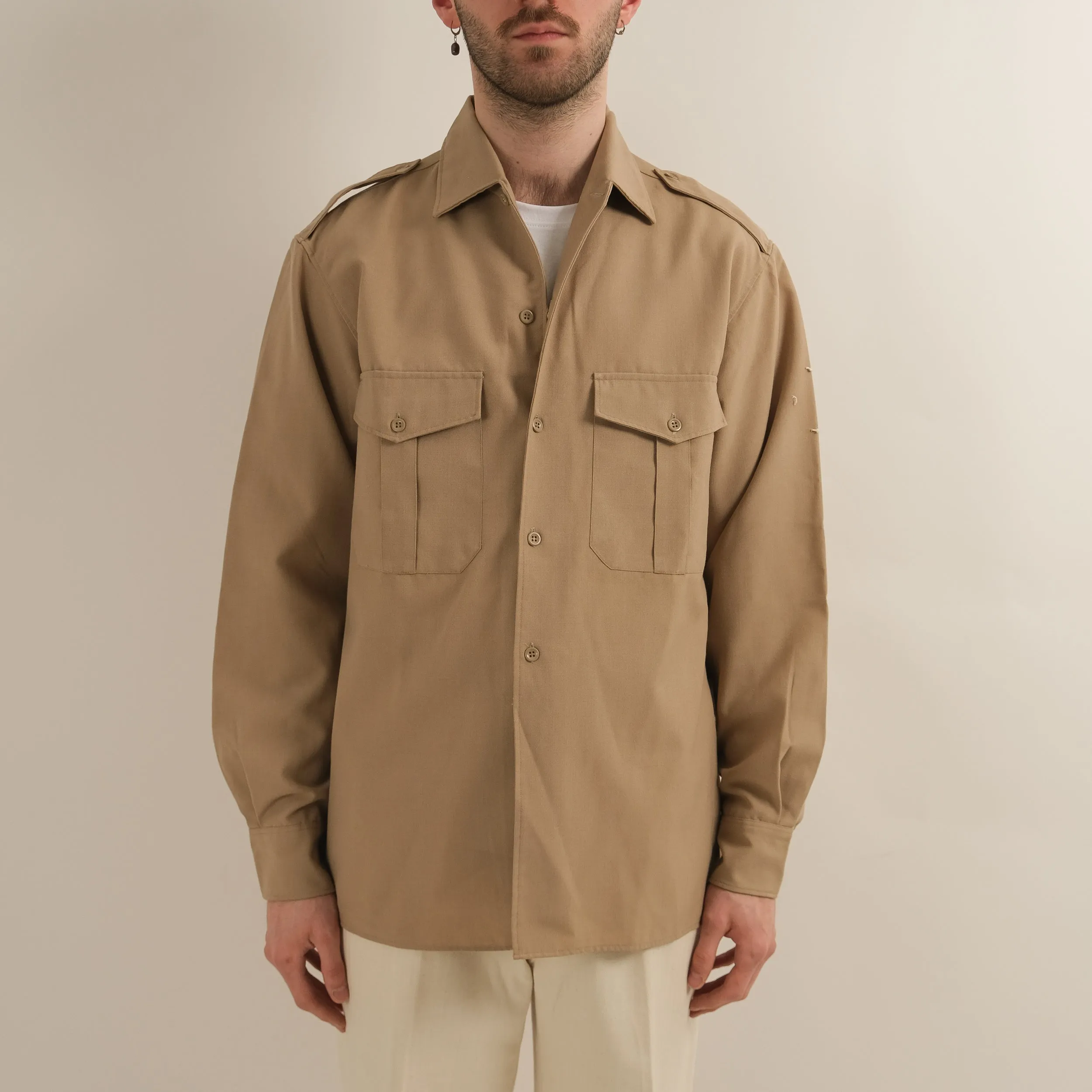 CAMP COLLAR SAFARI SHIRT