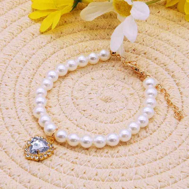 Cat Pearl Collar Necklace