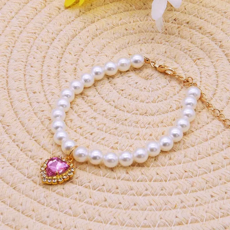 Cat Pearl Collar Necklace