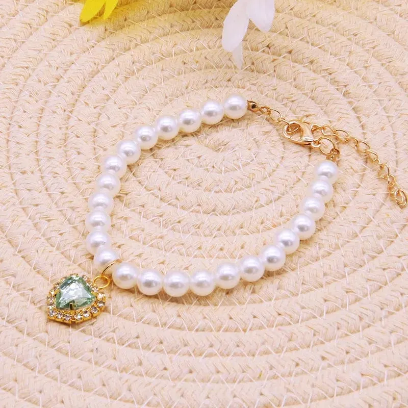 Cat Pearl Collar Necklace