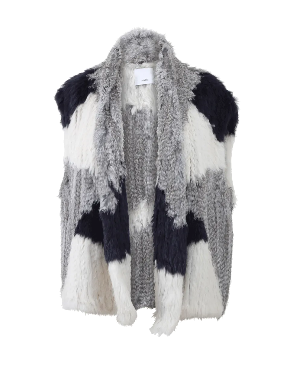 Color Block Fur Vest