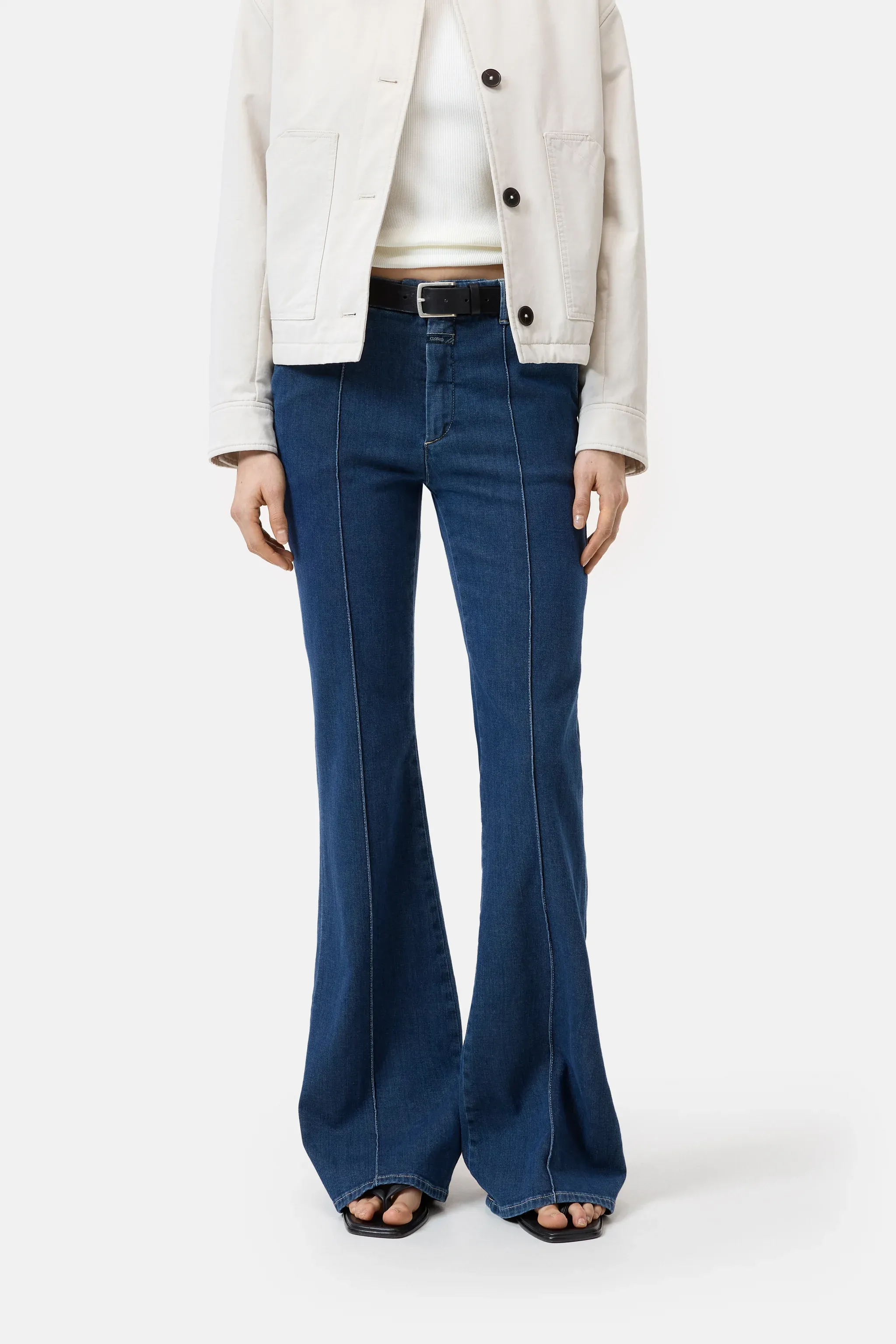 Denair Flared Jeans - Dark Blue