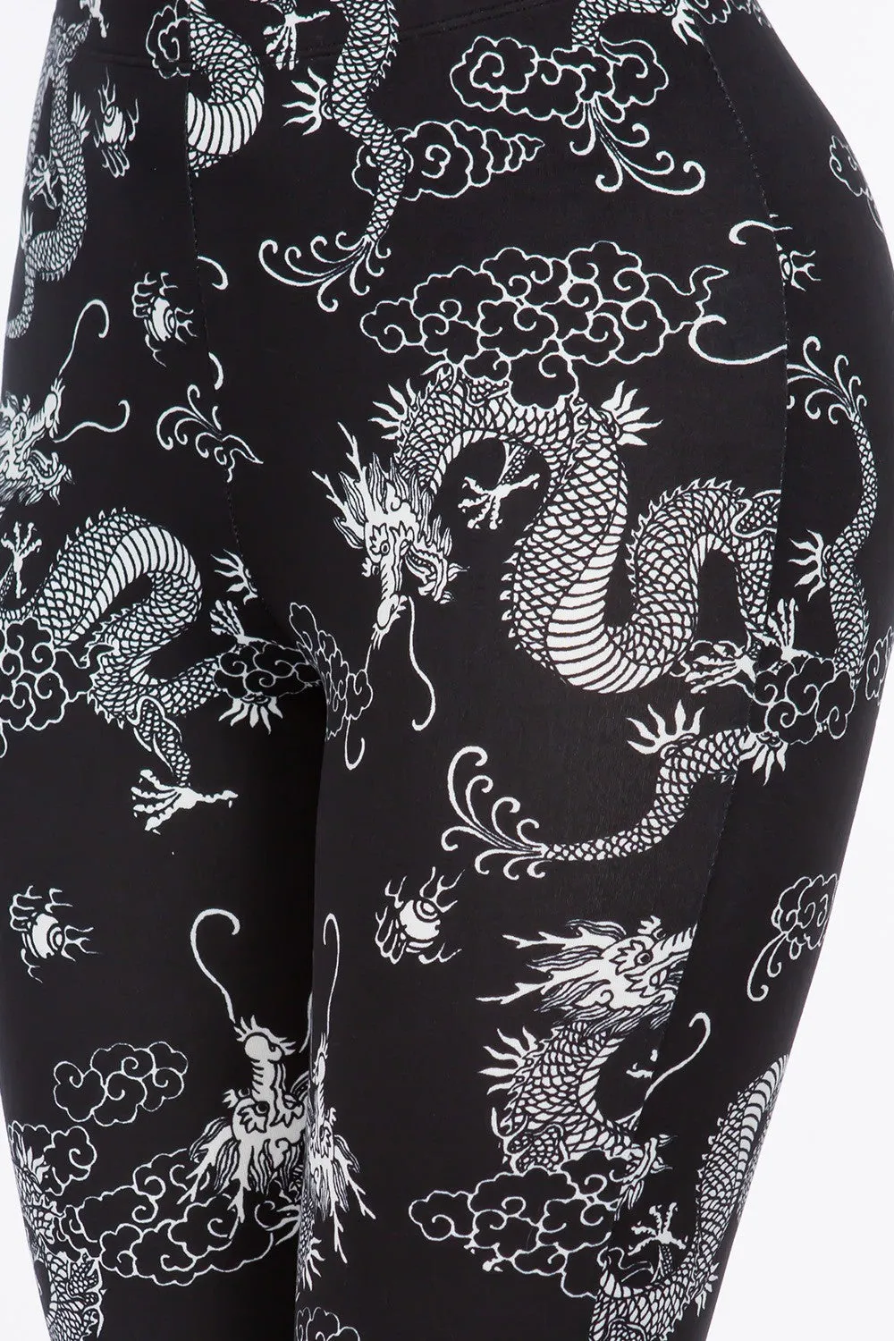 Dragon Print Bell Bottoms