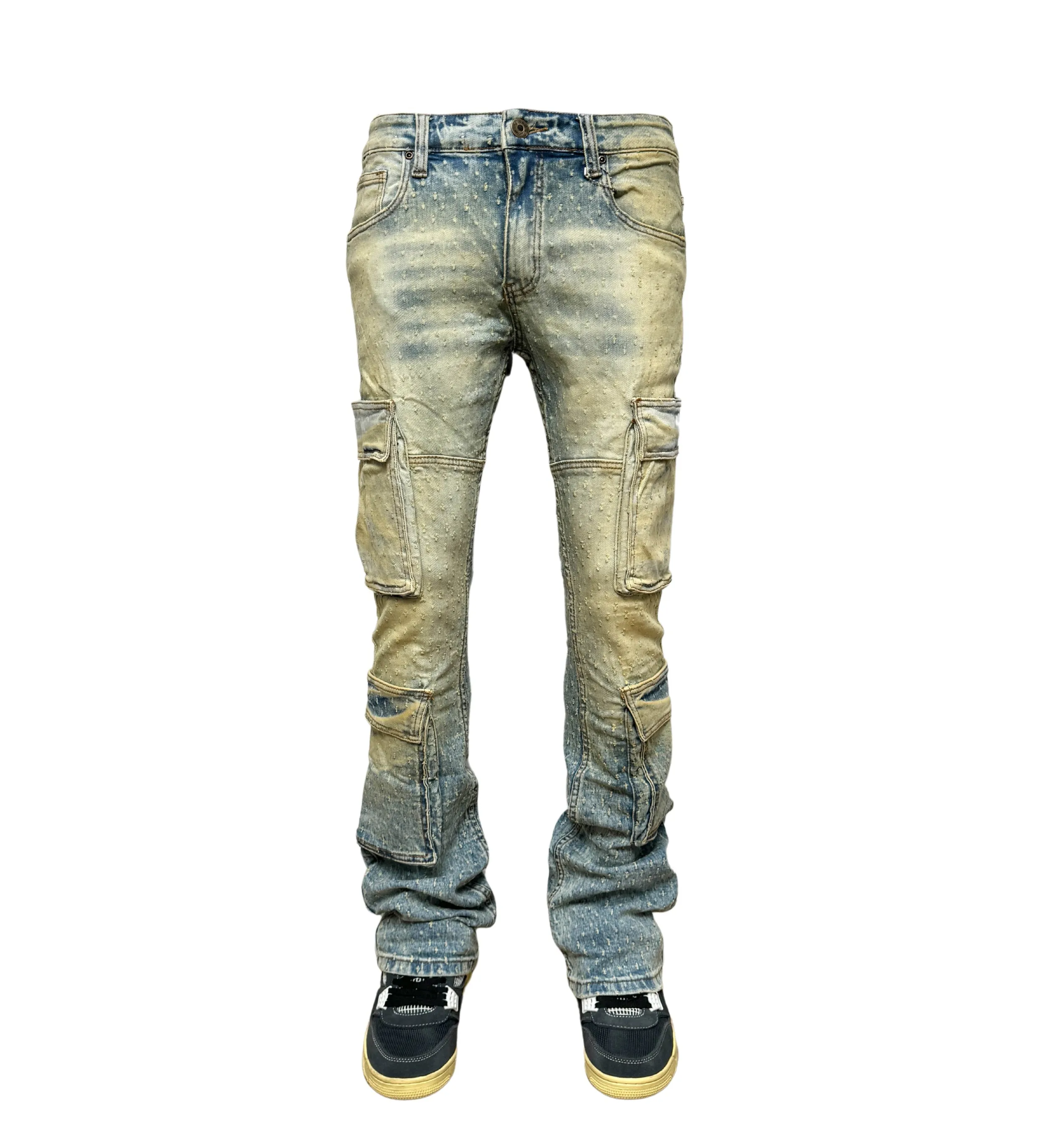Dual  cargo flared pants