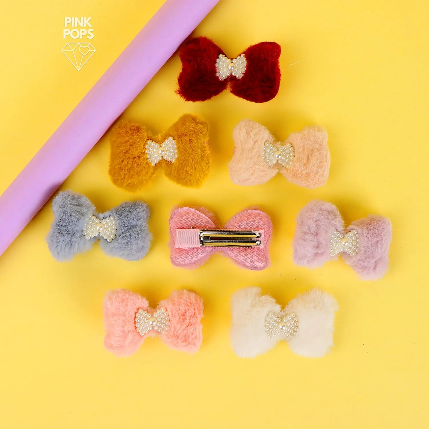 Elegant Fur Hair Clips
