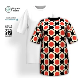 ELLIE red black - T-shirt dress (organic cotton)