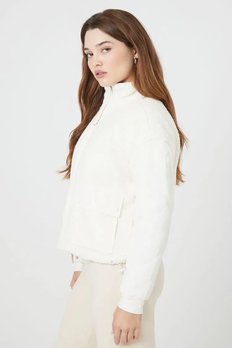 Faux Shearling Bomber Jacket