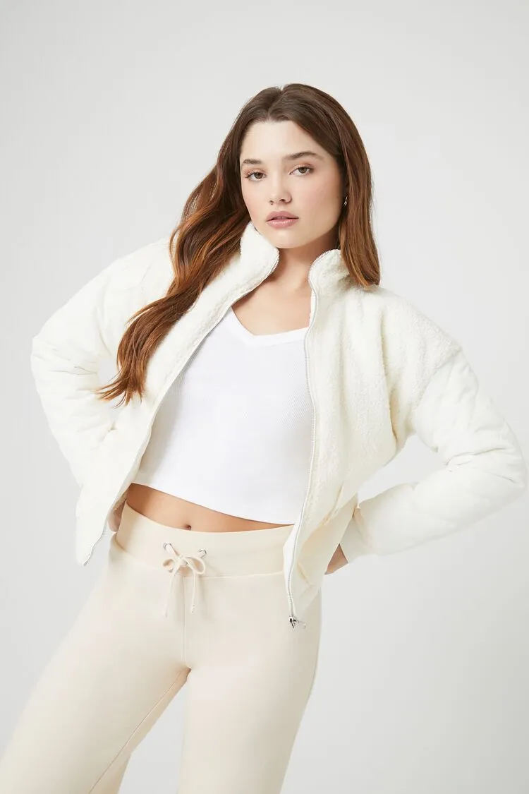 Faux Shearling Bomber Jacket