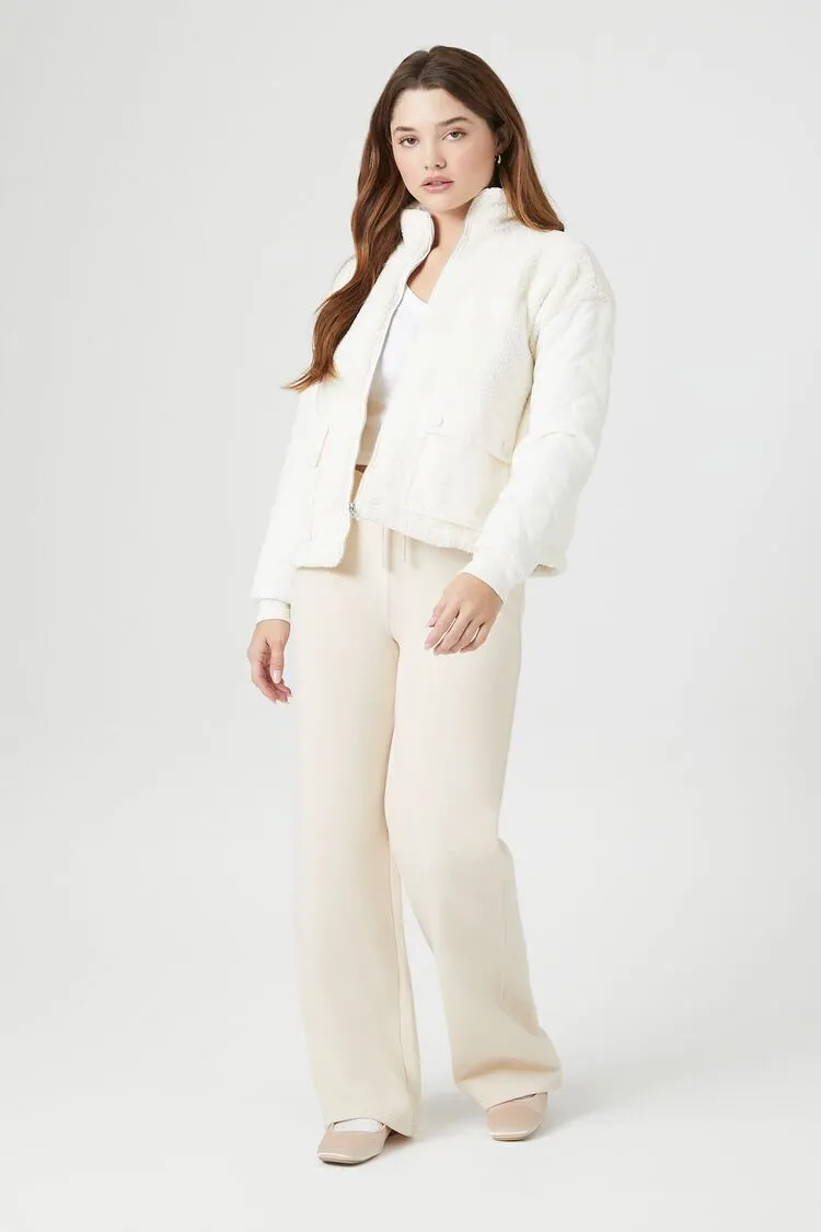 Faux Shearling Bomber Jacket