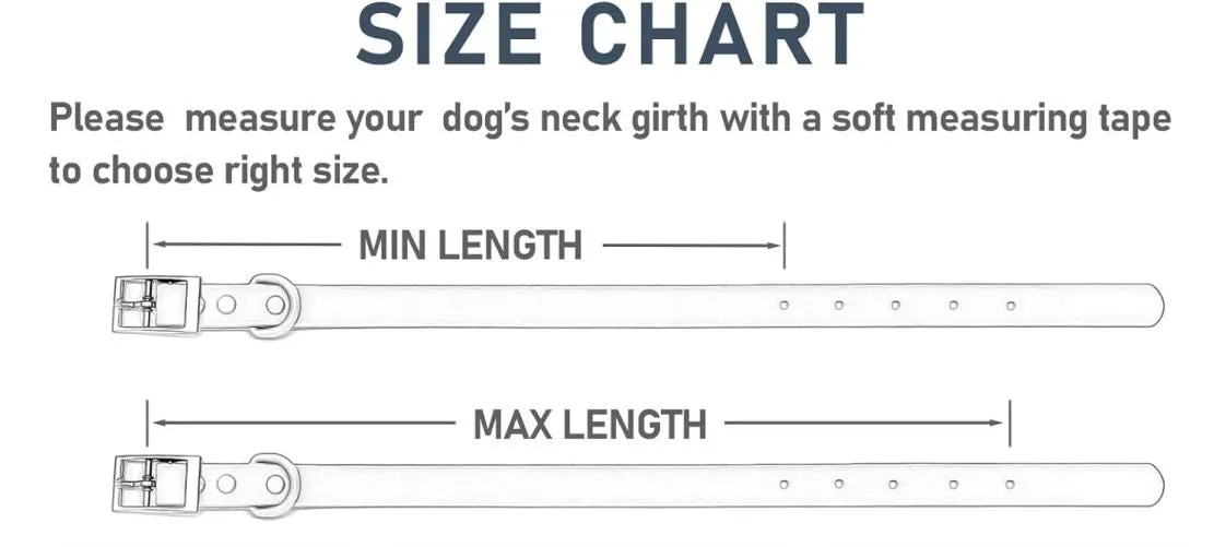 Flat Dog Collars 1/2"