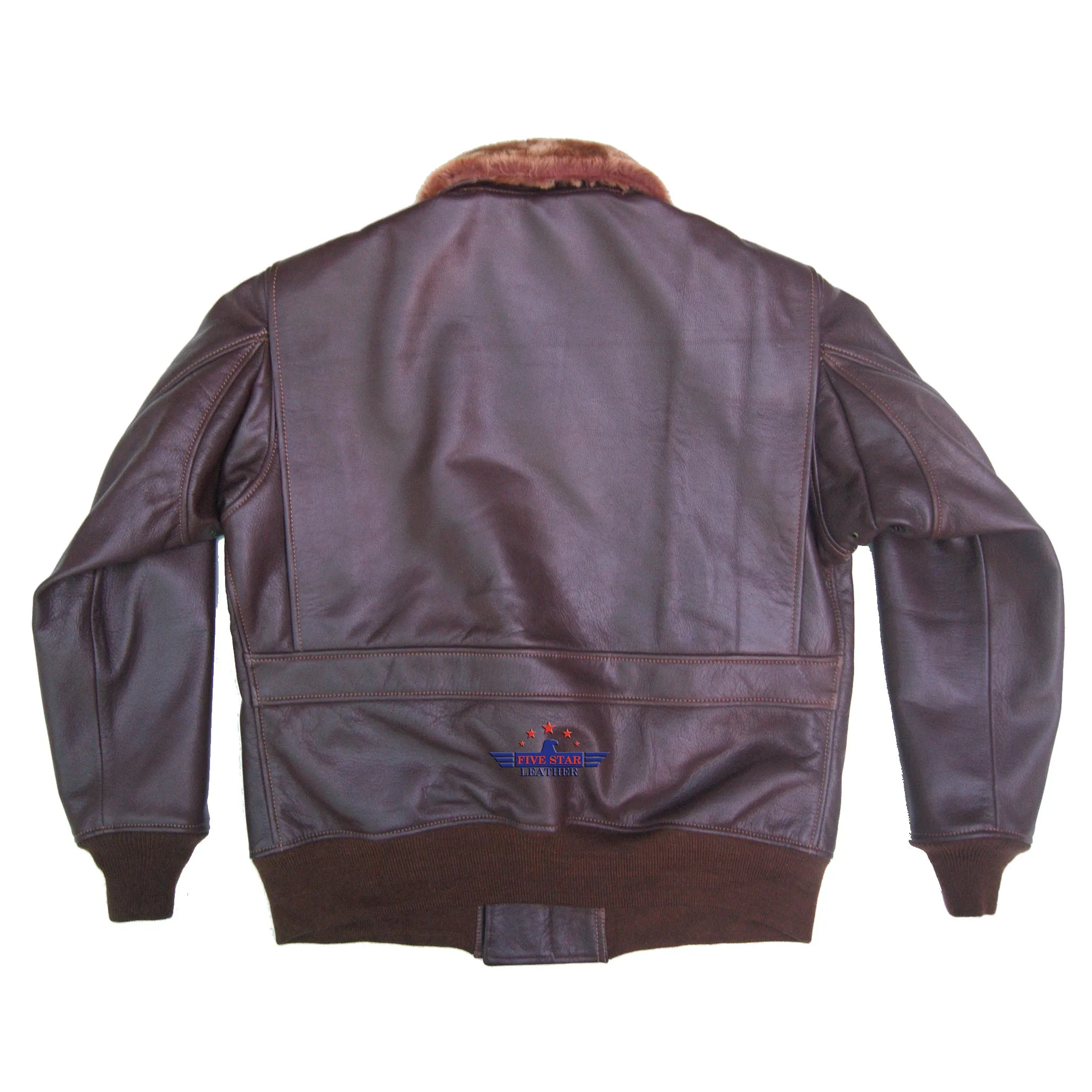 Flight G1 Bomber Naval Flying Men Jacket USN Goatskin Leather Russet Brown M422