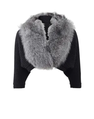 Fox Trim Cardigan