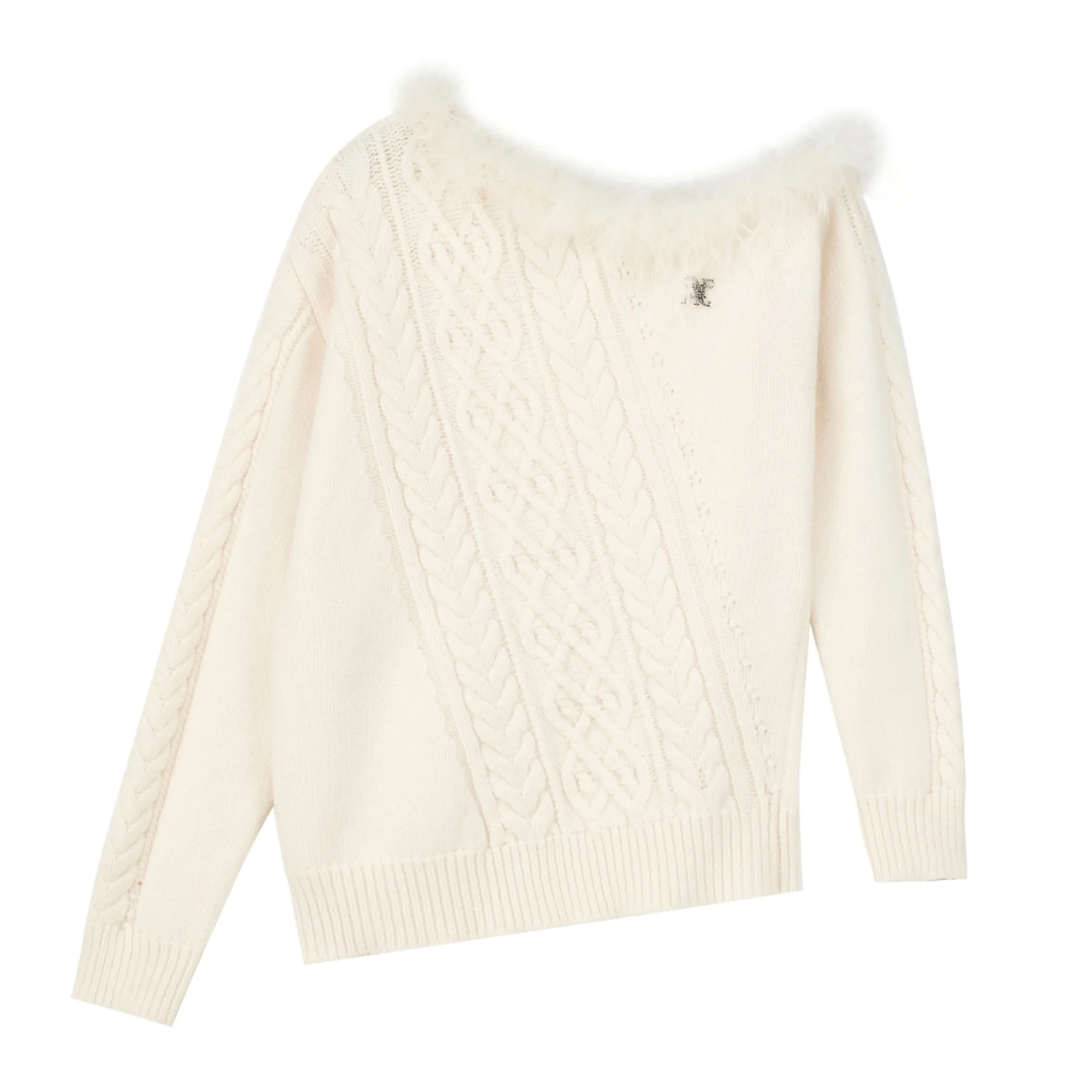 French Fur Collar Sweatshirt