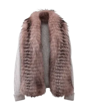 Fur Front Cardigan