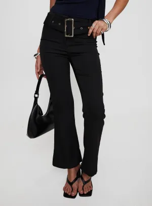 Gabrielli Belted Pant Black