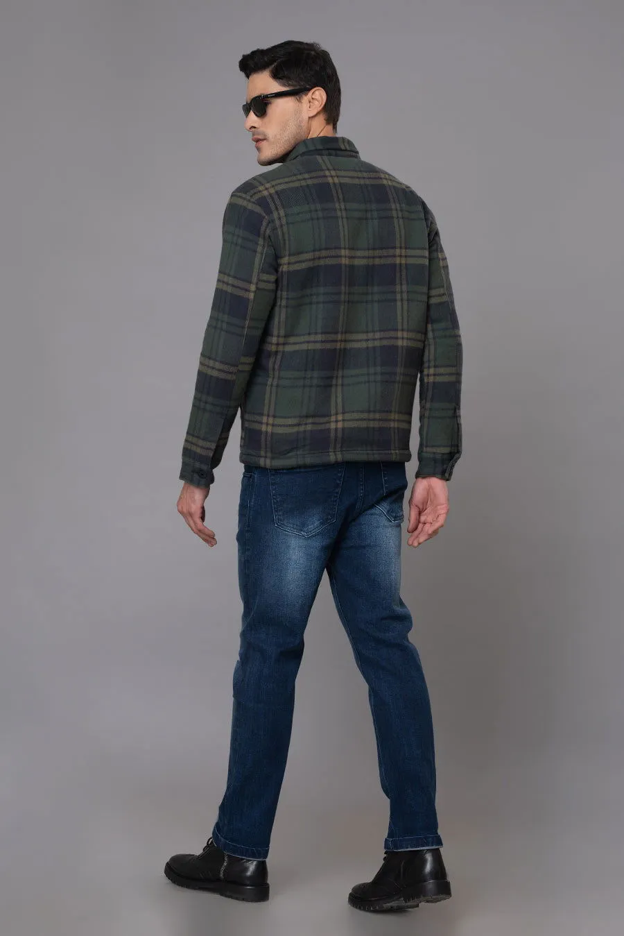 GREEN BLUE CHECKS JACKET