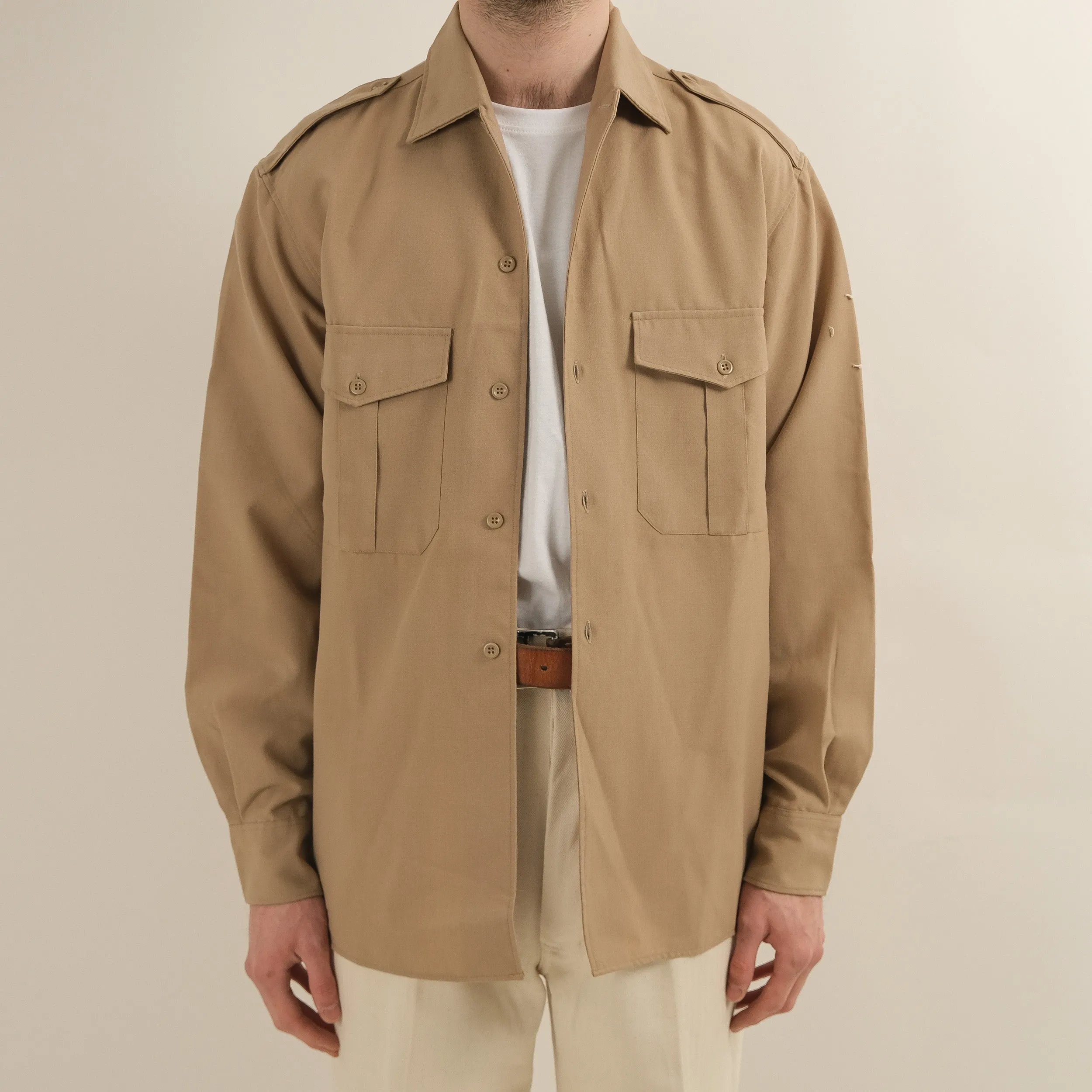 HEAVY CAMP COLLAR SAFARI SHIRT