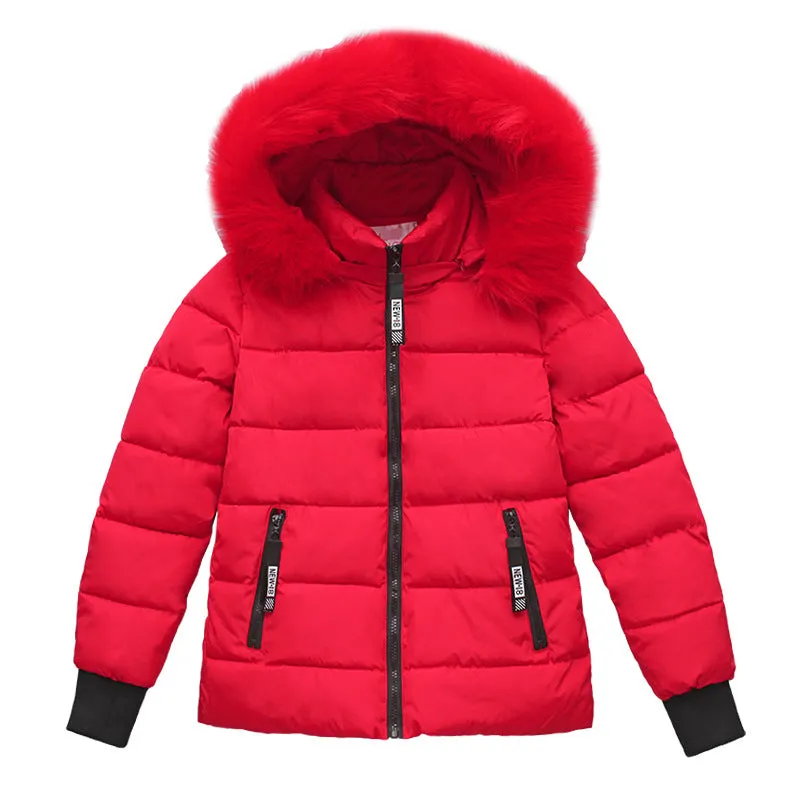 Hooded Fur Collar Padded Jacket