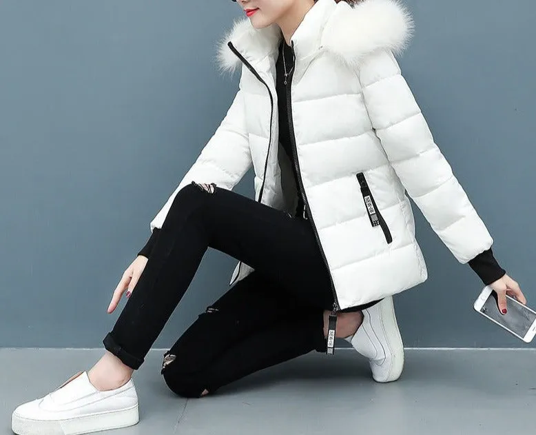 Hooded Fur Collar Padded Jacket