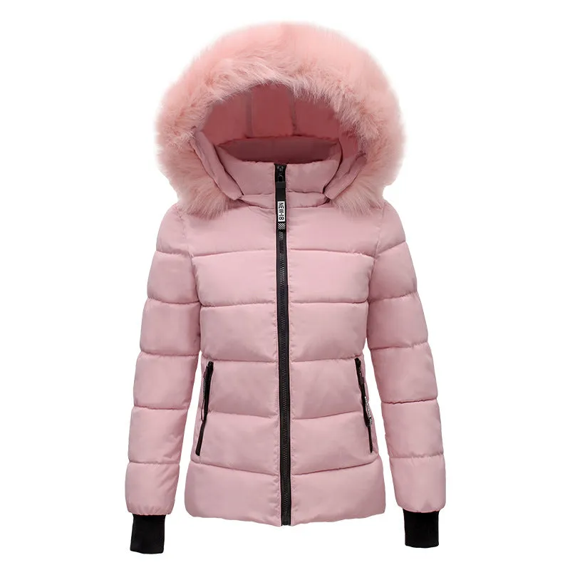 Hooded Fur Collar Padded Jacket
