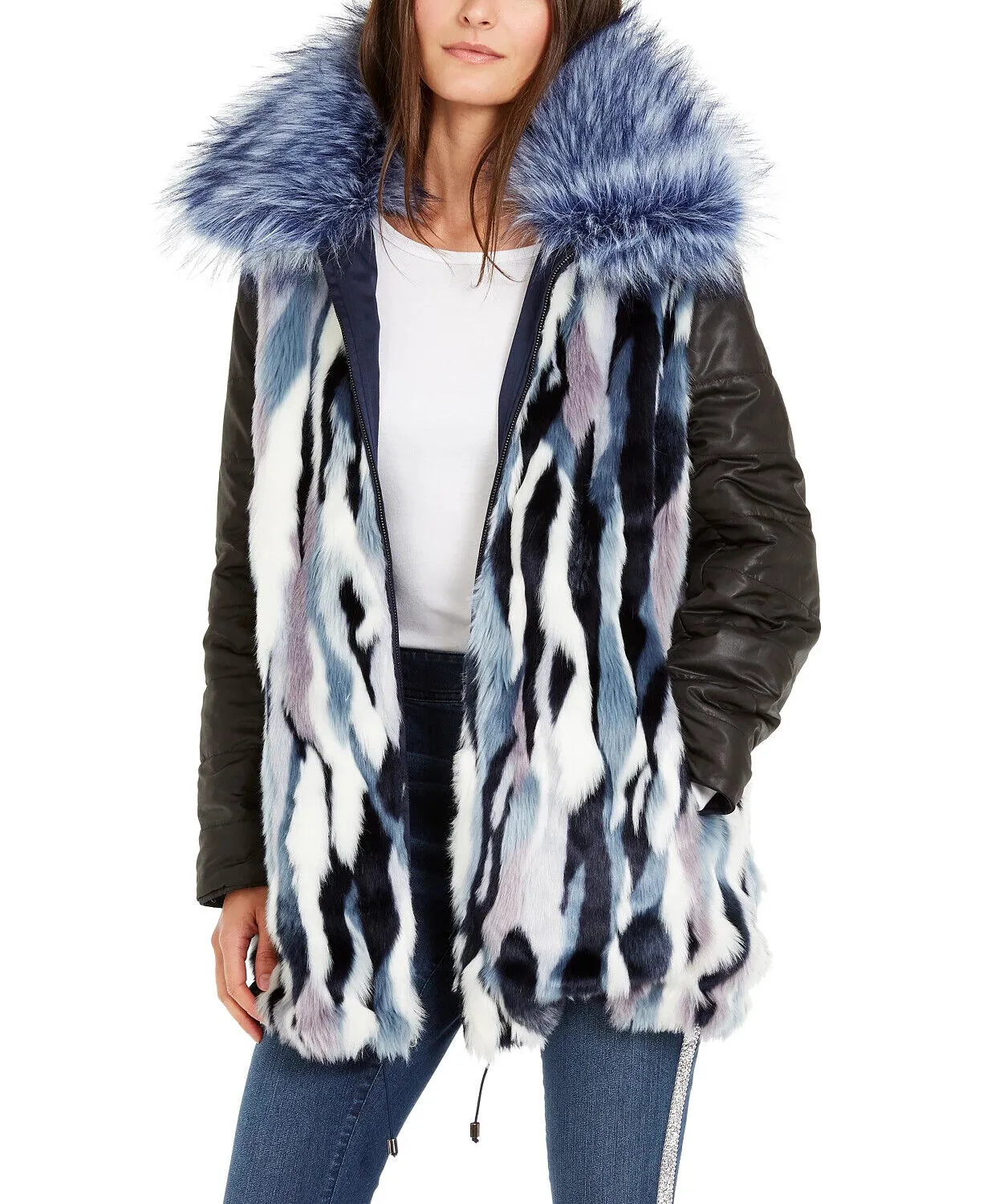 INC Reversible Faux-Fur Anorak Jacket
