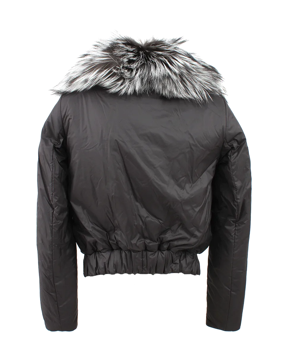 Leather Reversible Cropped Jacket