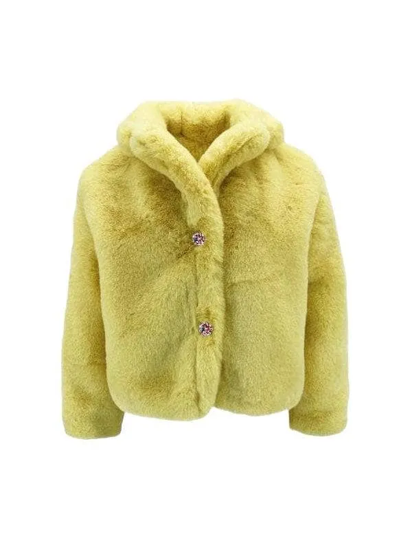 Little Miss Sunshine Faux Fur Jacket