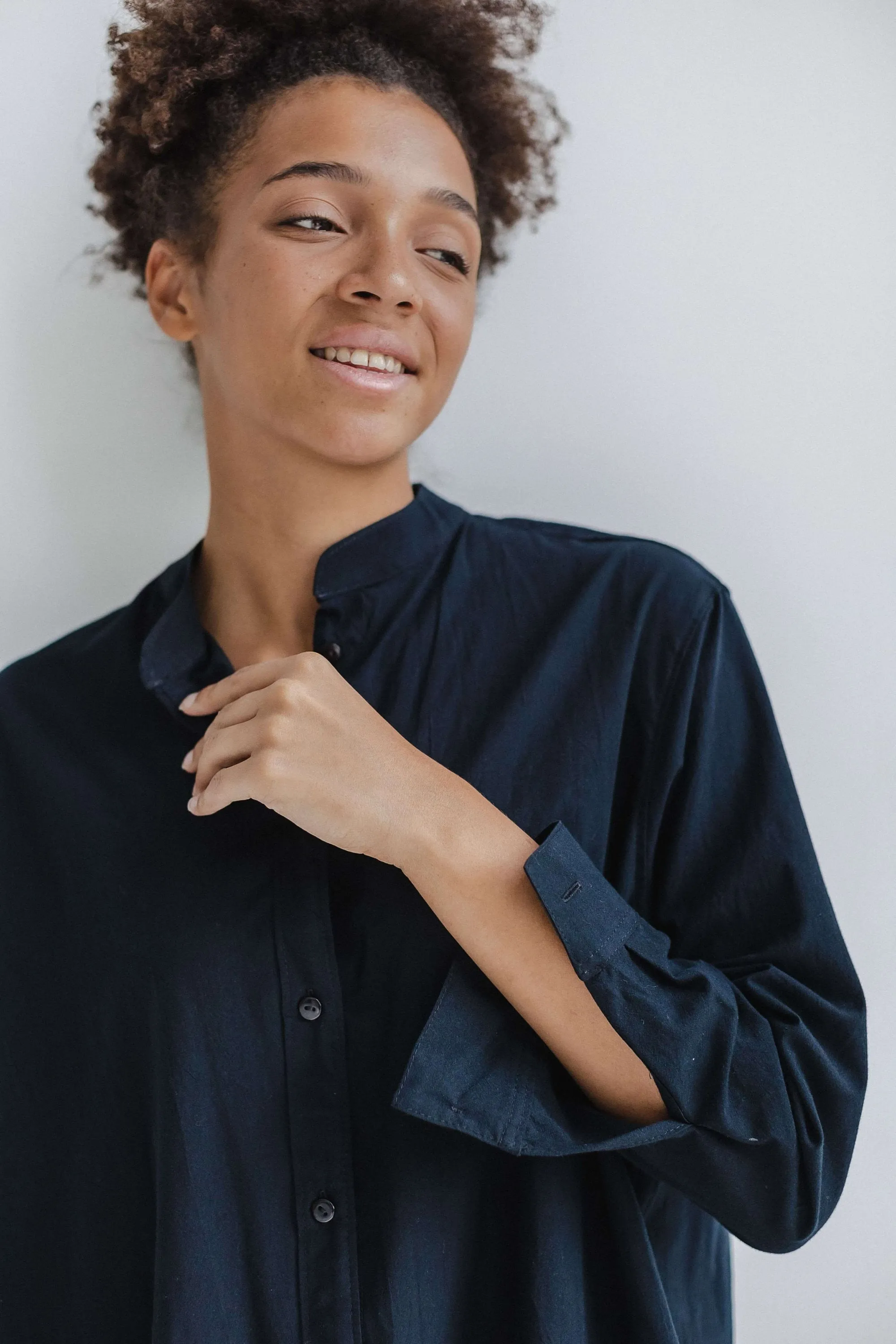 Long Sleeve Sleepdress — Black