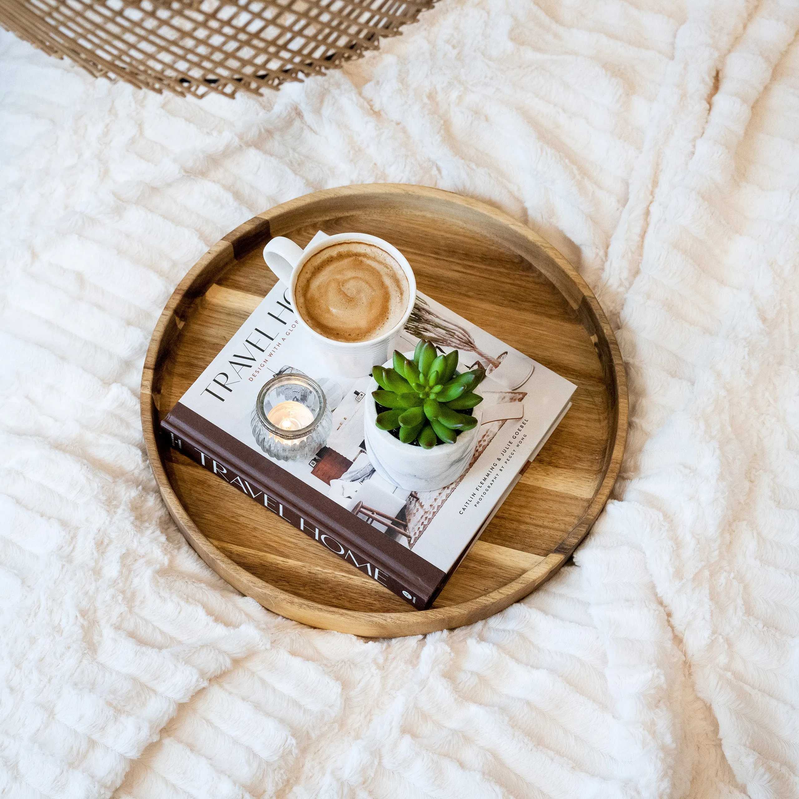 LUXURIOUS CREAM TEXTURED THROW BLANKET | Soft Snuggly Pale Ivory Cream Blanket | Luxury Bed Throw | Large Size 55" x 70"