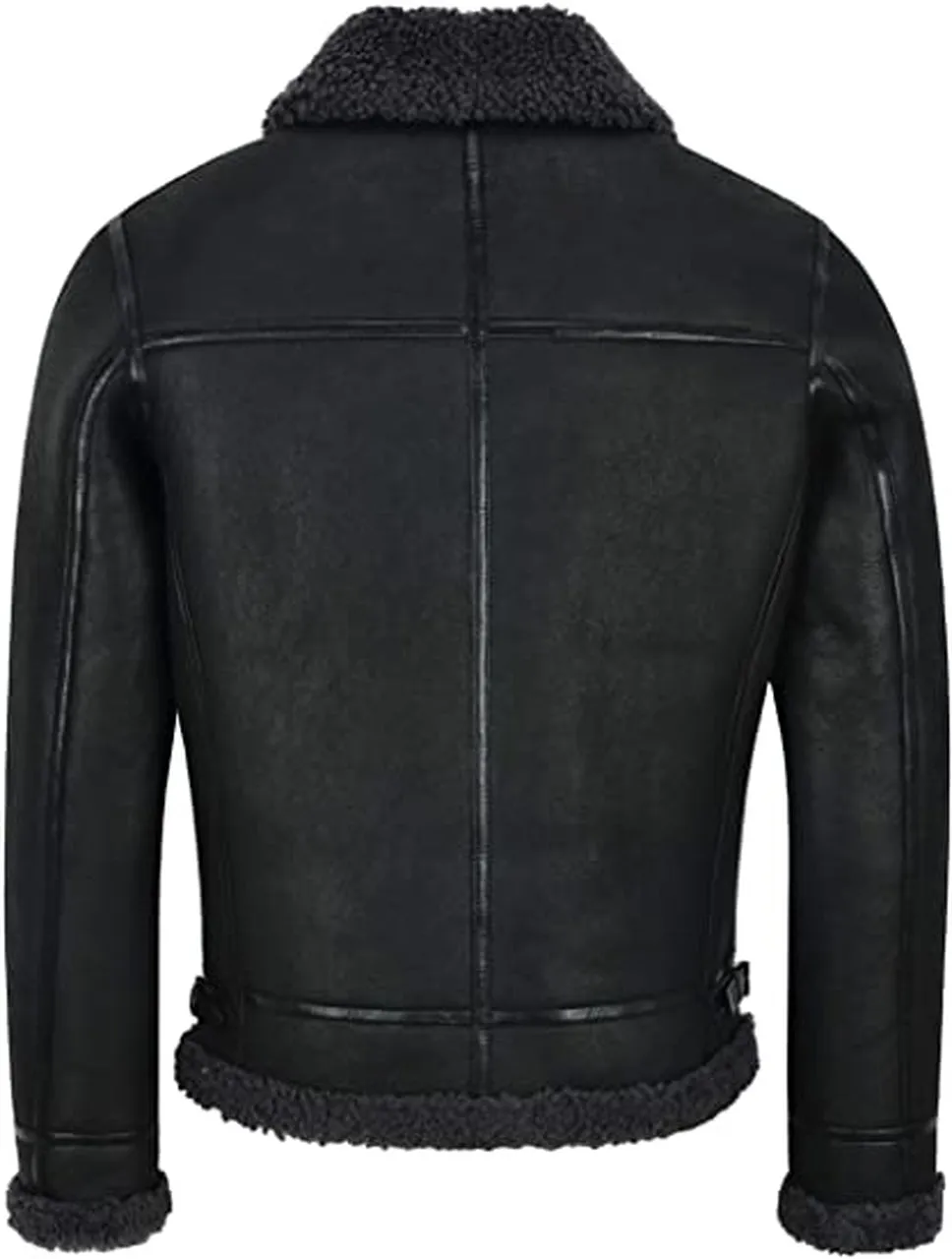 Men’s Air Force Style Leather Jacket with Fur