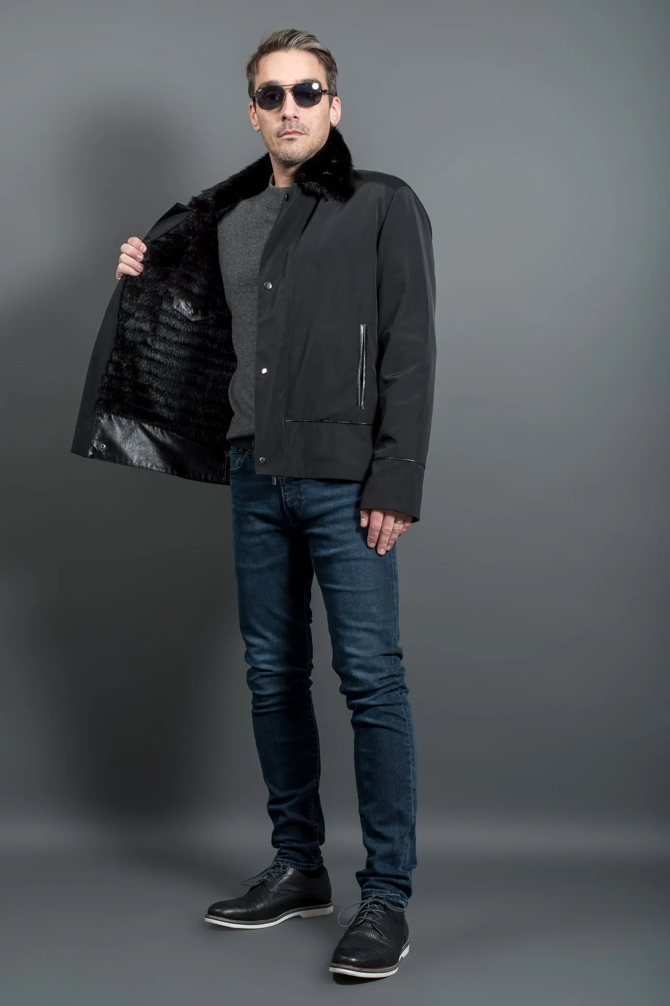 Men's mink fur jacket