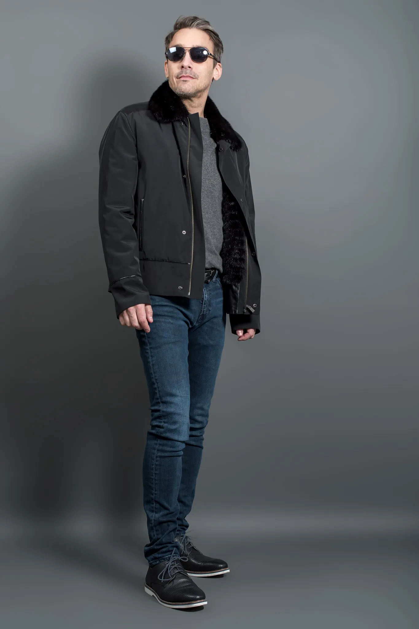 Men's mink fur jacket