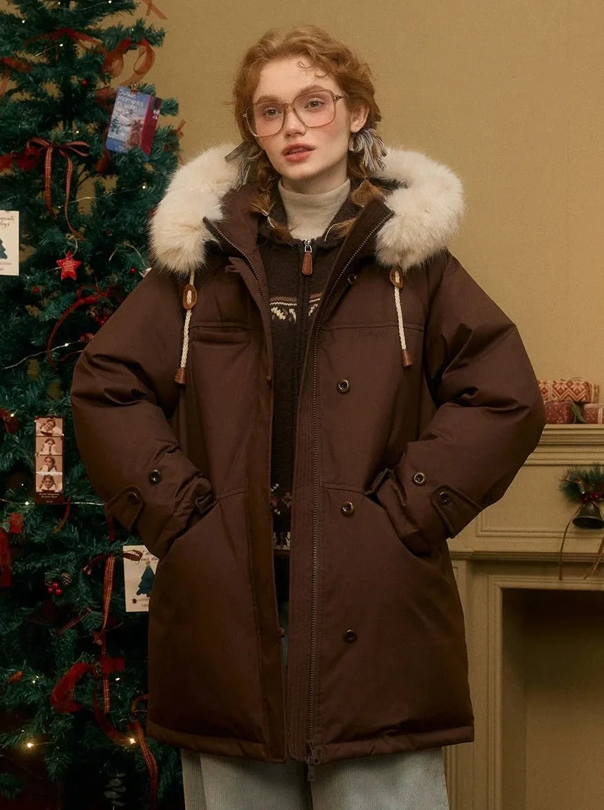 Midi  Fur Collar Jacket
