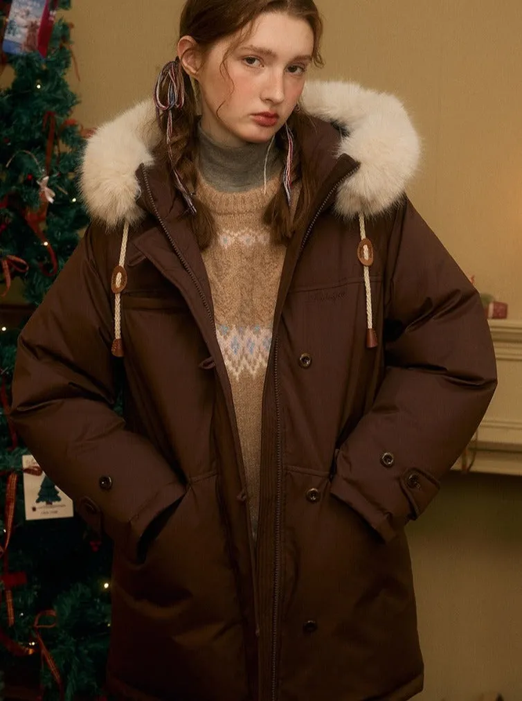 Midi  Fur Collar Jacket