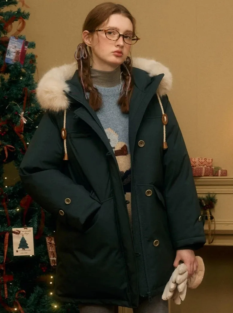 Midi  Fur Collar Jacket