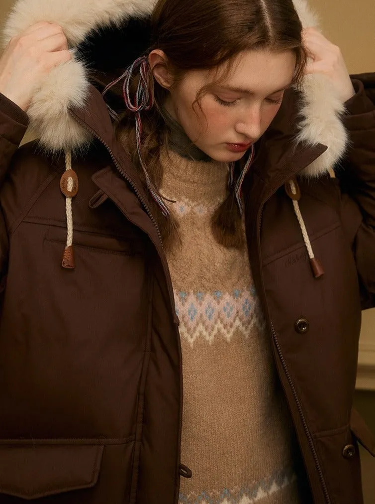 Midi  Fur Collar Jacket