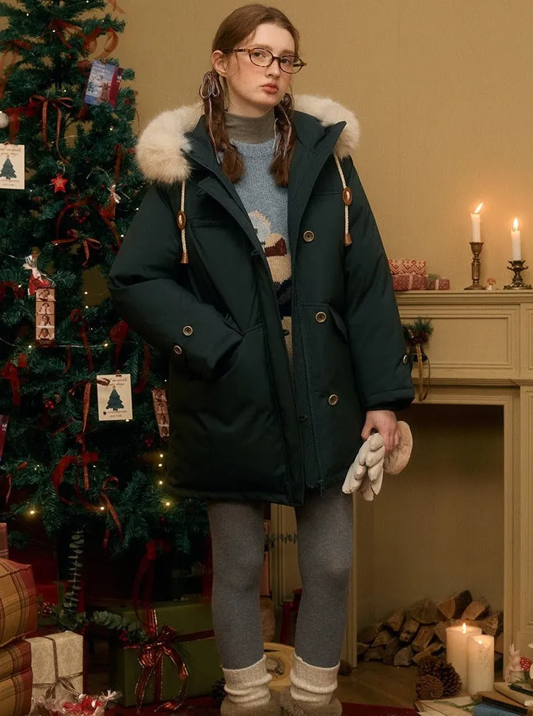 Midi  Fur Collar Jacket